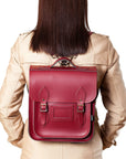 Handmade Leather City Backpack - Oxblood