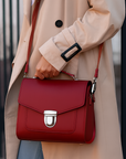 Handmade Leather Sugarcube Handbag - Oxblood