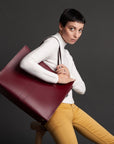Handmade Leather Shopper - Oxblood