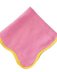 Pink and Yellow Scalloped Napkin