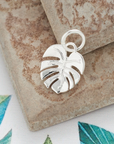 Monstera Palm Leaf Silver Charm