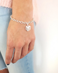Monstera Palm Leaf Silver Charm