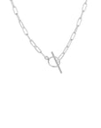 Silver Paper Clip Choker Necklace