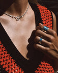 Paper Clip Choker - Silver