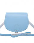 Handmade Leather Saddle Bag - Pastel Baby Blue