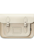 Handmade Leather Satchel - Pastel Cream