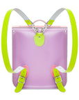 Handmade Leather City Backpack - Pastel Kaleidoscope
