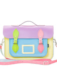 Handmade Leather Satchel - Pastel Kaleidoscope