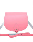 Handmade Leather Saddle Bag - Pastel Pink