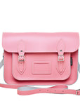 Handmade Leather Satchel - Pastel Pink