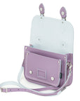 Leather Midi Satchel - Pastel Violet