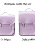 Handmade Leather City Backpack - Pastel Violet