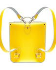 Handmade Leather City Backpack - Pastel Daffodil Yellow