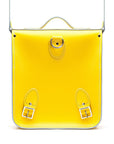 Handmade Leather City Backpack - Pastel Daffodil Yellow