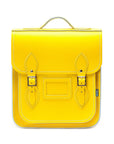 Handmade Leather City Backpack - Pastel Daffodil Yellow
