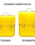 Handmade Leather City Backpack - Pastel Daffodil Yellow