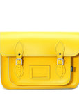 Handmade Leather Satchel - Pastel Daffodil Yellow