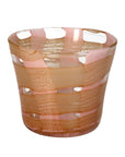 Peach Affect Glass Candle Holder / Vase Medium