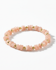 Peach Moonstone Bracelet and Earring Set