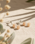 Peach Moonstone Gemstone Earrings