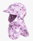 Spring Fall Kids Balaclava with Peak Flower Print