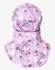 Spring Fall Kids Balaclava with Peak Flower Print
