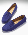 Women's Penny Driving Loafers, ink blue suede