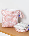 Peppa Pig Grab & Go Nappy Wet Bag - Blush Stripe