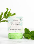 Peppermint & Tea Tree Solid Shampoo Bar For All Hair Types - Vegan