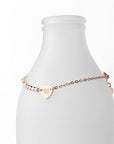 Personalised Rose Gold Heart Charm Bracelet