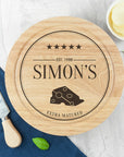 Personalised Extra Mature Wooden Cheese Board Set