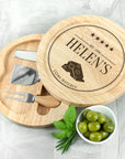 Personalised Extra Mature Wooden Cheese Board Set