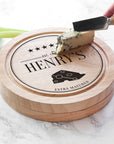 Personalised Extra Mature Wooden Cheese Board Set