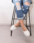 White Comfort Slip On Shoes