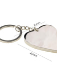Personalised Special Date Key Ring - Engraved Stainless Steel Heart Shaped Keychain