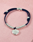 Personalised Silver Heart Friendship Bracelet