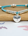 Personalised Silver Heart Friendship Bracelet