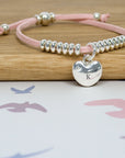 Personalised Silver Heart Friendship Bracelet