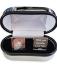 Engraved Cufflinks – Custom Photo Wedding Gift with Chrome Case for Men