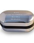 Engraved Cufflinks – Custom Photo Wedding Gift with Chrome Case for Men