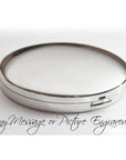 Photo Engraved Mirror – Double Sided Compact Handbag Mirror with Velvet Pouch Gift