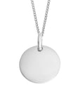 Personalised Sterling Silver Photo Necklace – Double-Sided Engraved Pendant