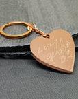 Personalised Special Date Key Ring - Engraved Stainless Steel Heart Shaped Keychain
