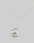 Pet Paw Print Personalised Silver Charm