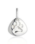 Pet Paw Print Personalised Silver Charm