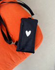Stylish Black Heart Phone Bag