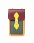 Handmade Leather Mobile Phone Pouch Plus - Autumnal Kaleidoscope