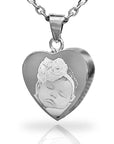 Memorial Ashes Pendant – Engraved Stainless Steel Heart Cremation Jewelry Gift
