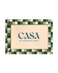 Fresh Green Checkered Frame 7x5"
