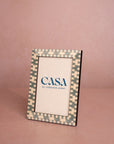 Light Blue Mosaic Marquetry Photo Frame 6x4"